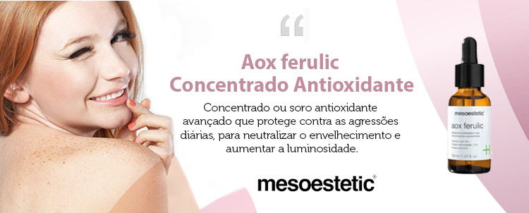 Concentrado ou soro antioxidante avançado que protege contra as agressões diárias, para neutralizar o envelhecimento e aumentar a luminosidade.